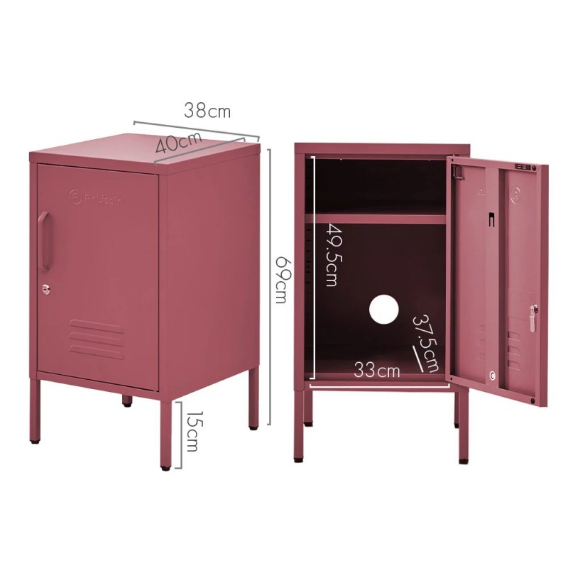 ArtissIn Bedside Table Metal Cabinet - MINI Pink ArtissIn Bedside Table Metal Cabinet - MINI Pink