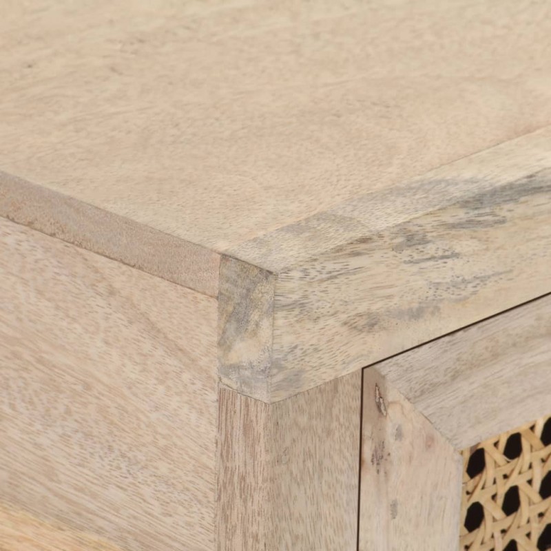 Console Table 100x35x76 cm Solid Mango Wood and Natural Cane Console Table 100x35x76 cm Solid Mango Wood and Natural Cane