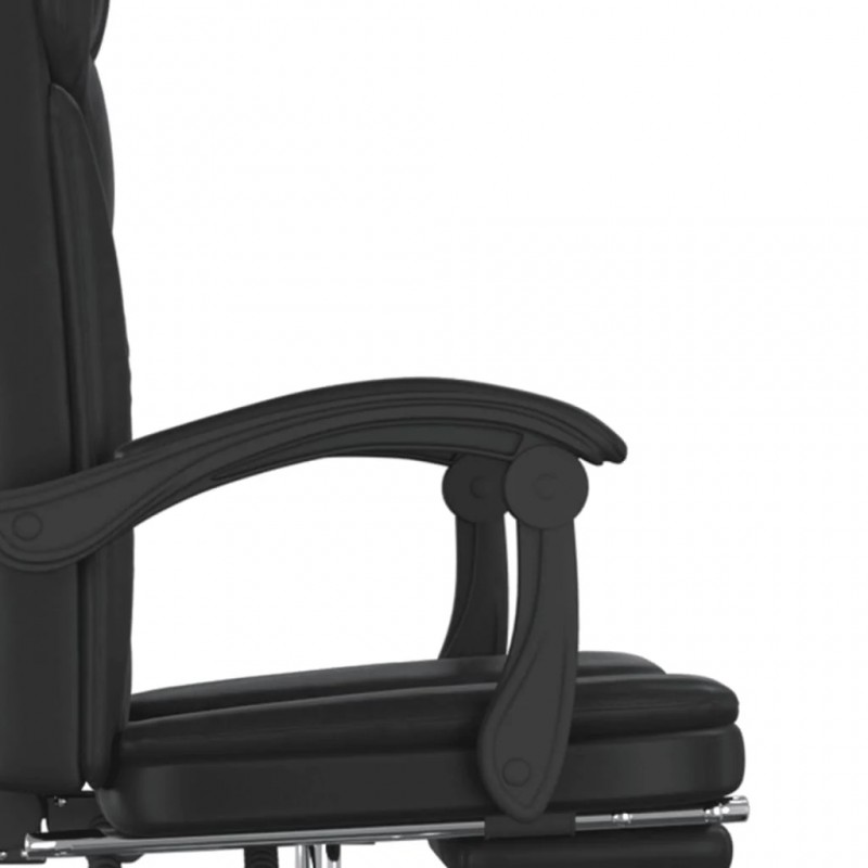 Reclining Office Chair Black Faux Leather Reclining Office Chair Black Faux Leather