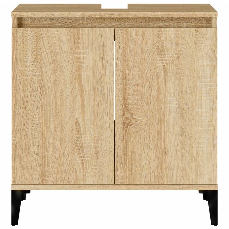 Sink Cabinet Sonoma Oak 58x33x60 cm Engineered Wood Sink Cabinet Sonoma Oak 58x33x60 cm Engineered Wood