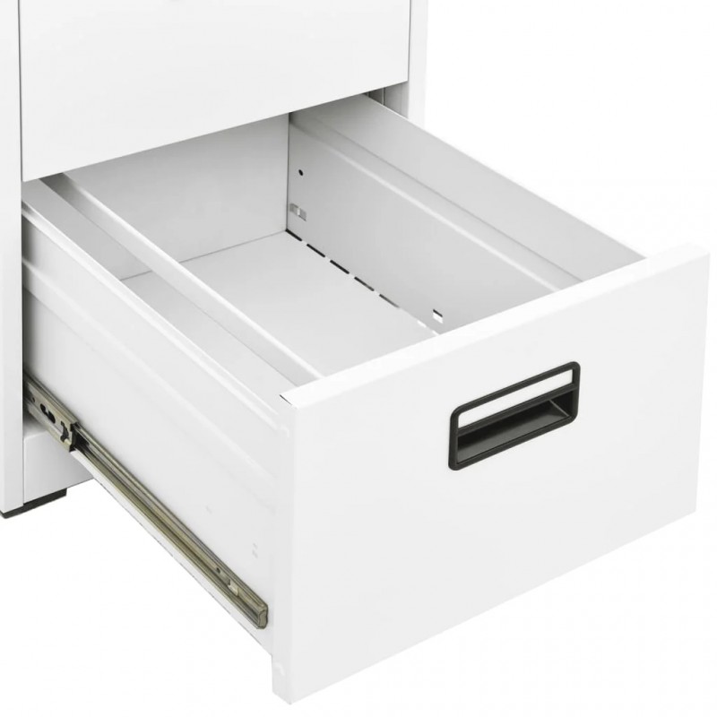 Filing Cabinet 2 Drawers White Steel Filing Cabinet 2 Drawers White Steel