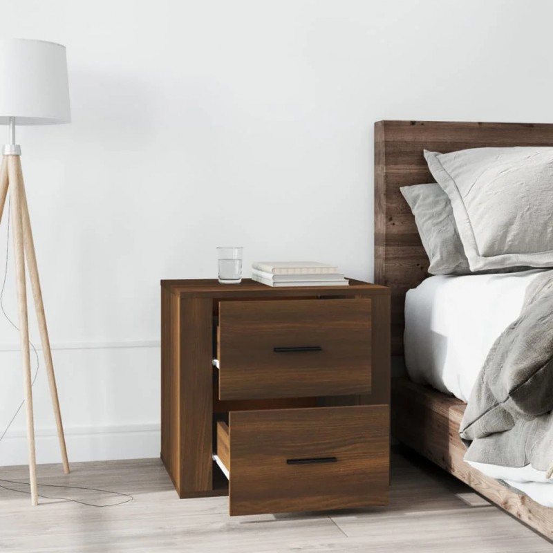 Bedside Cabinet Brown Oak 50x39x47 cm Bedside Cabinet Brown Oak 50x39x47 cm