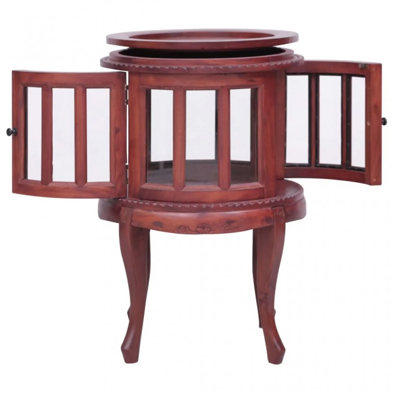 Vitrine Cabinet Brown 50x50x76 cm Solid Mahogany Wood Vitrine Cabinet Brown 50x50x76 cm Solid Mahogany Wood