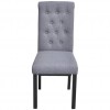 Dining Chairs 6 pcs Light Grey Fabric