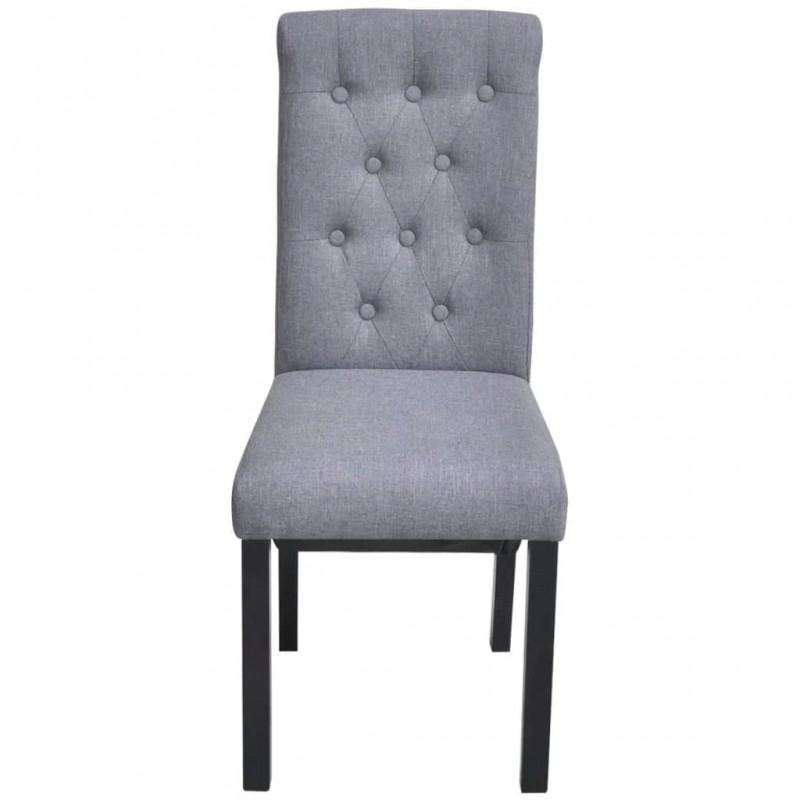 Dining Chairs 6 pcs Light Grey Fabric Dining Chairs 6 pcs Light Grey Fabric