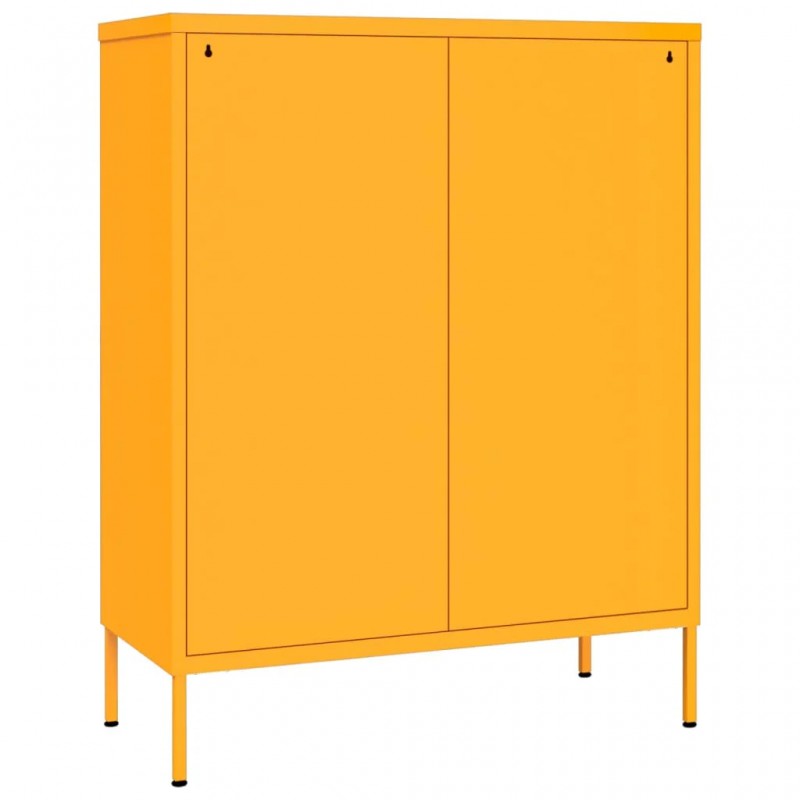 Drawer Cabinet Mustard Yellow 80x35x101.5 cm Steel Drawer Cabinet Mustard Yellow 80x35x101.5 cm Steel