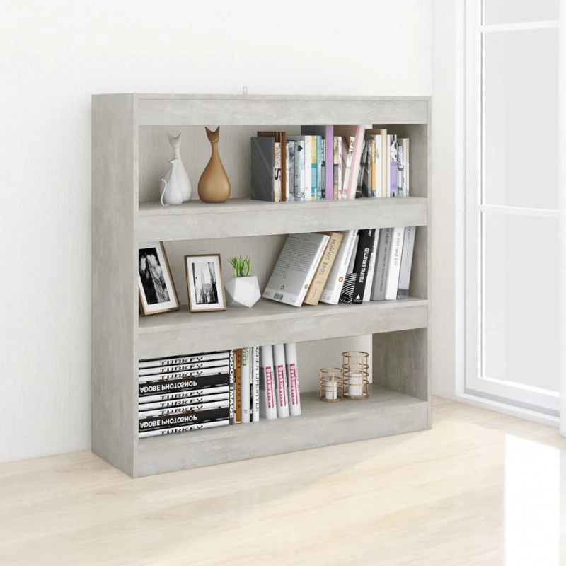 Book Cabinet/Room Divider Concrete Grey 100x30x103 cm Book Cabinet/Room Divider Concrete Grey 100x30x103 cm