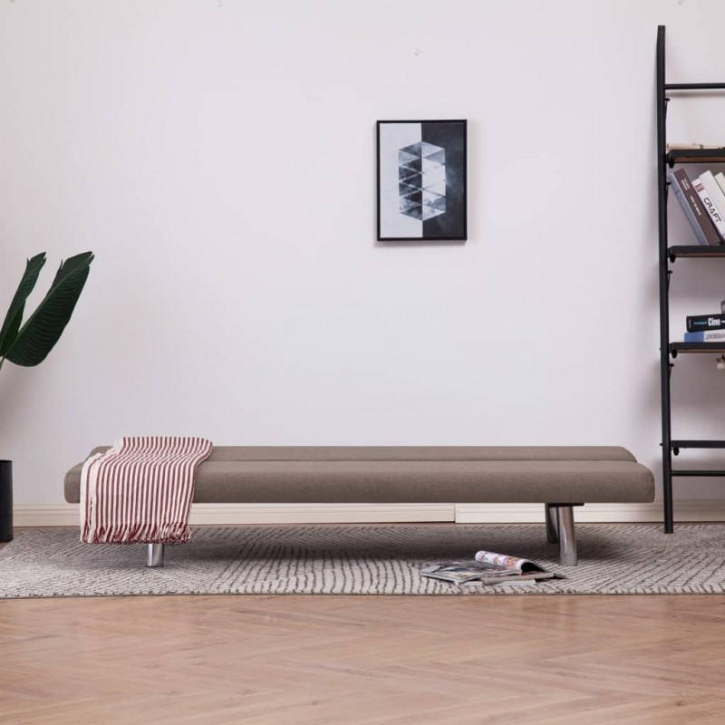 Sofa Bed Taupe Polyester Sofa Bed Taupe Polyester