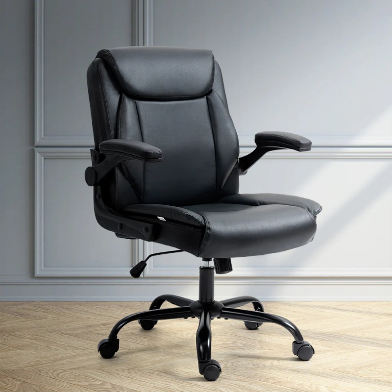 Artiss Executive Office Chair Mid Back Black Artiss Executive Office Chair Mid Back Black