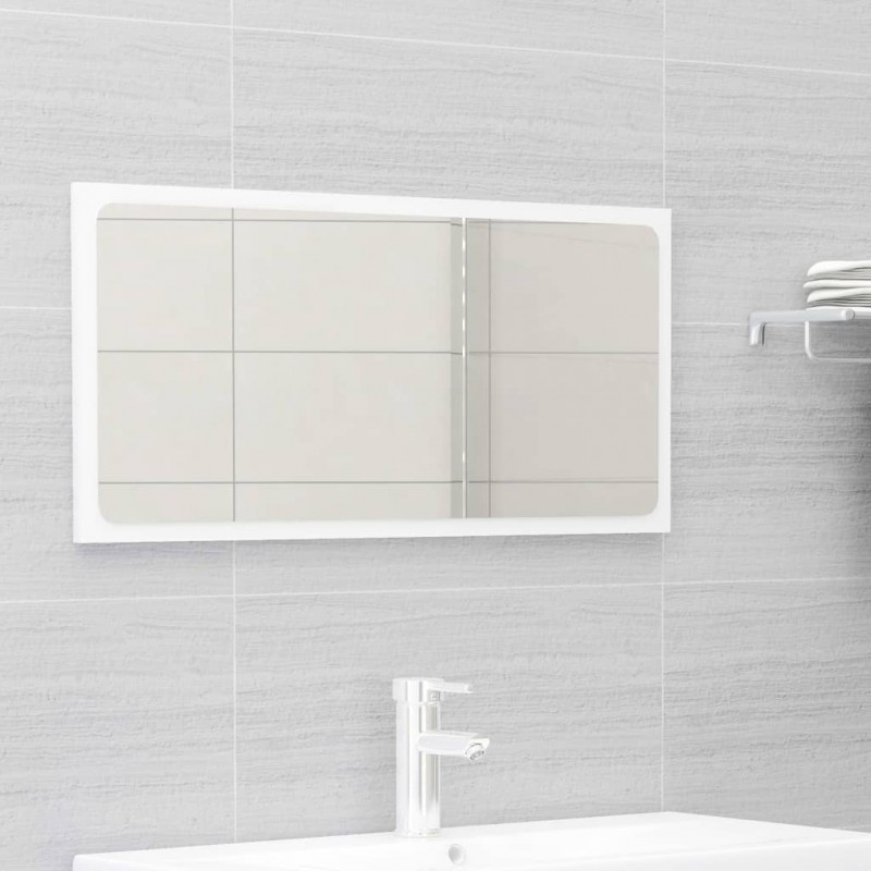 Bathroom Furniture Set High Gloss White Engineered Wood Bathroom Furniture Set High Gloss White Engineered Wood