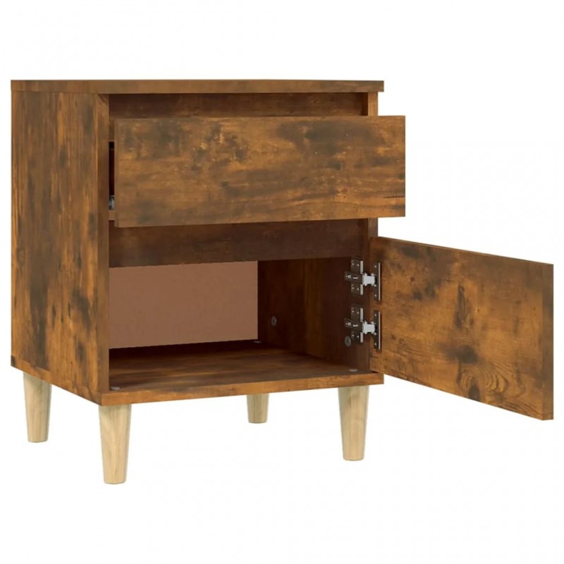 Bedside Cabinet Smoked Oak 40x35x50 cm Bedside Cabinet Smoked Oak 40x35x50 cm