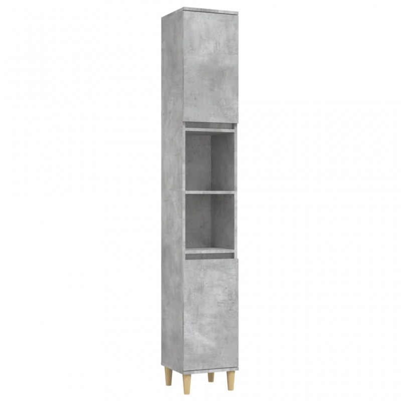 Bathroom Cabinet Concrete Grey 30x30x190 cm Engineered Wood Bathroom Cabinet Concrete Grey 30x30x190 cm Engineered Wood