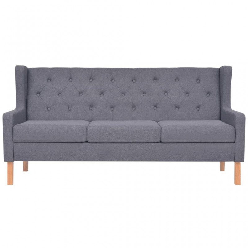 Sofa Set 3 Pieces Fabric Grey Sofa Set 3 Pieces Fabric Grey