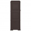 Plastic Cabinet 79x43x125 cm Wood Design Brown