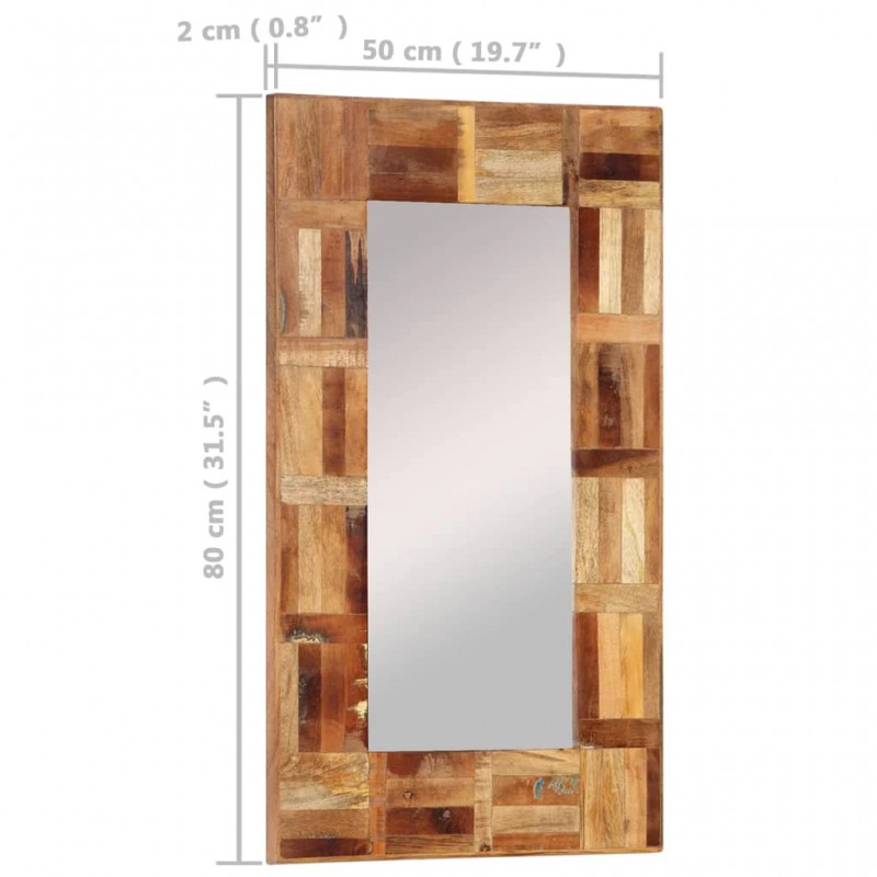 Wall Mirror Solid Wood Reclaimed 50x80 cm Wall Mirror Solid Wood Reclaimed 50x80 cm