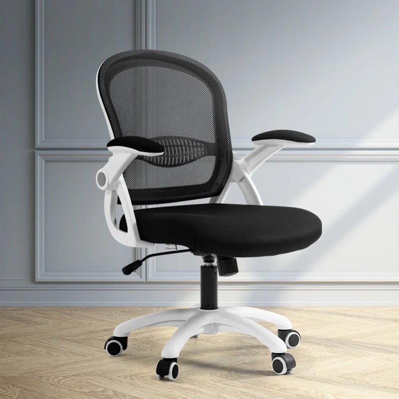 Artiss Mesh Office Chair Mid Back Black Artiss Mesh Office Chair Mid Back Black