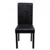 Dining Chairs 4 pcs Black Faux Leather