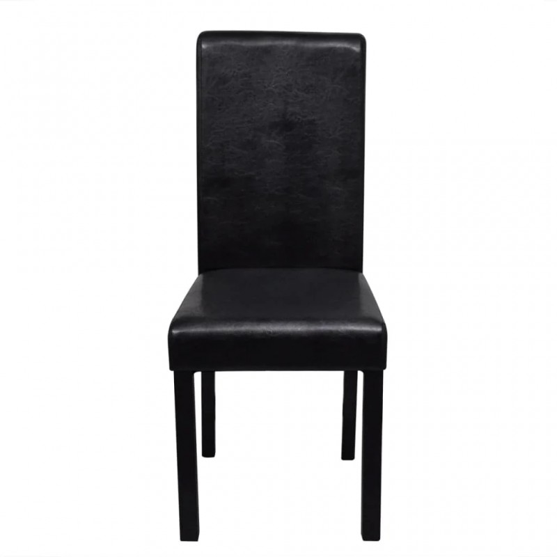 Dining Chairs 4 pcs Black Faux Leather Dining Chairs 4 pcs Black Faux Leather
