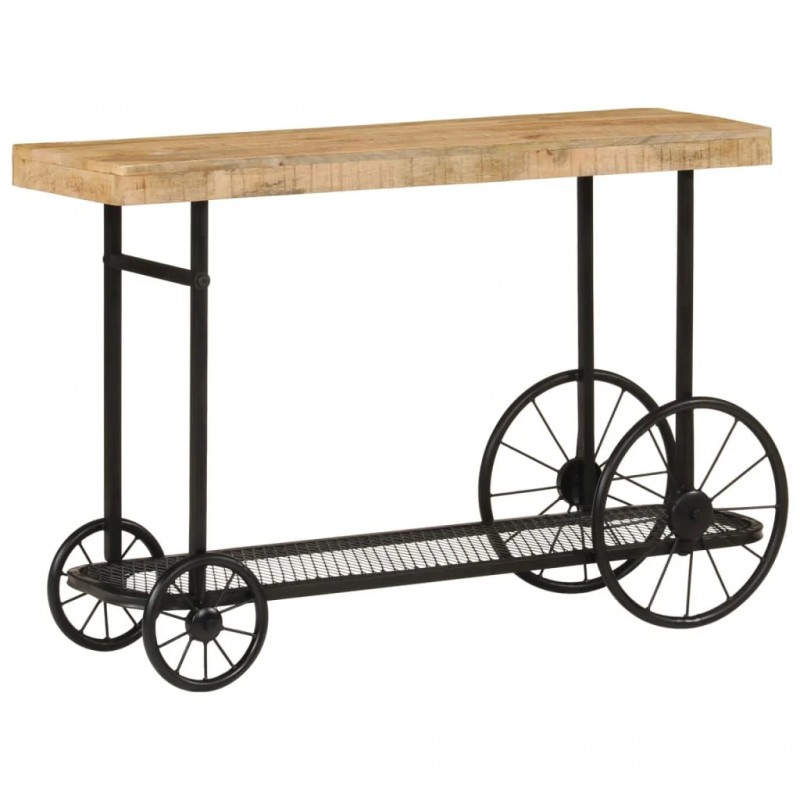 Console Table 112x36x76 cm Solid Wood Mango and Iron Console Table 112x36x76 cm Solid Wood Mango and Iron