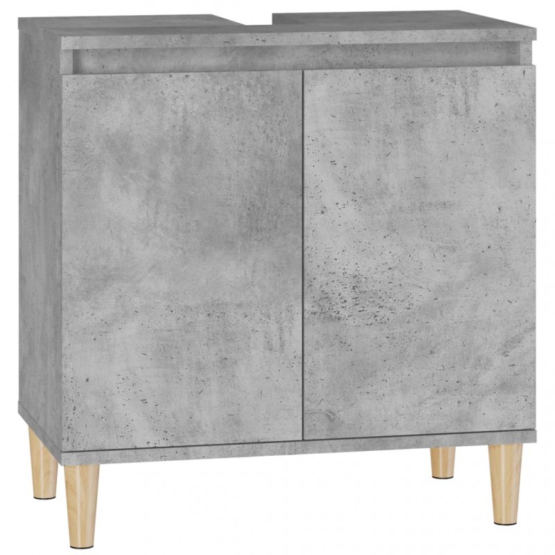 Sink Cabinet Concrete Grey 58x33x60 cm Engineered Wood Sink Cabinet Concrete Grey 58x33x60 cm Engineered Wood