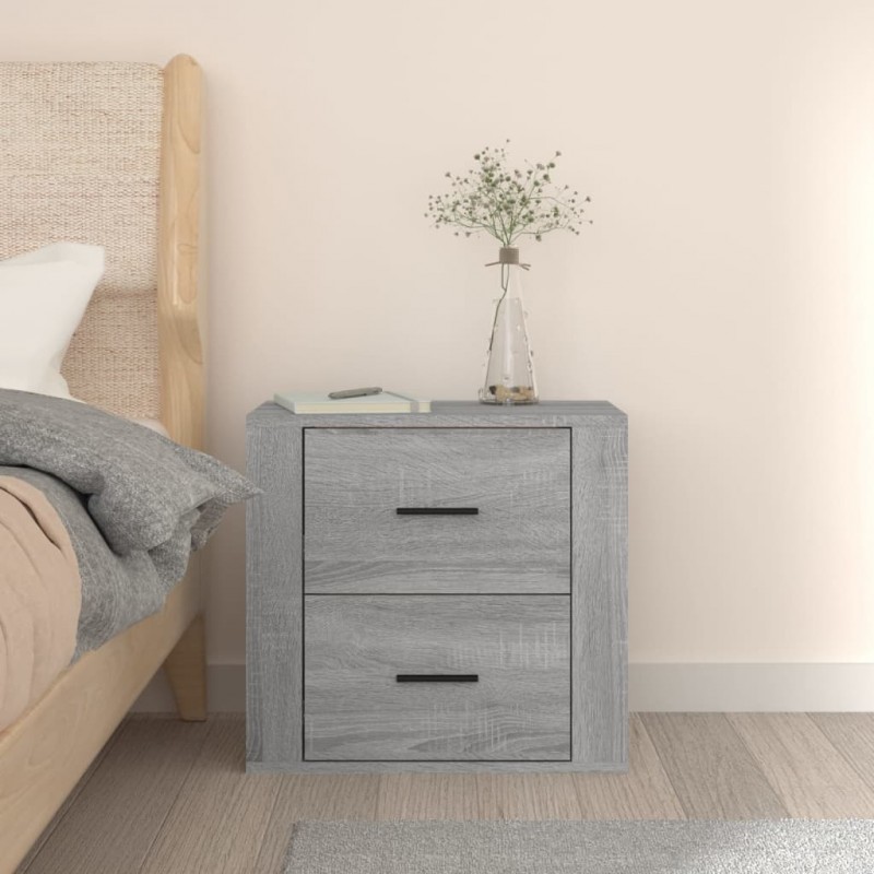 Wall-mounted Bedside Cabinet Grey Sonoma 50x36x47 cm Wall-mounted Bedside Cabinet Grey Sonoma 50x36x47 cm