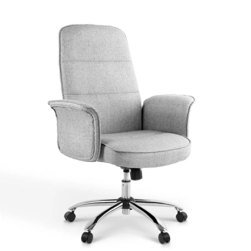 Artiss Fabric Office Chair Computer Chairs Grey