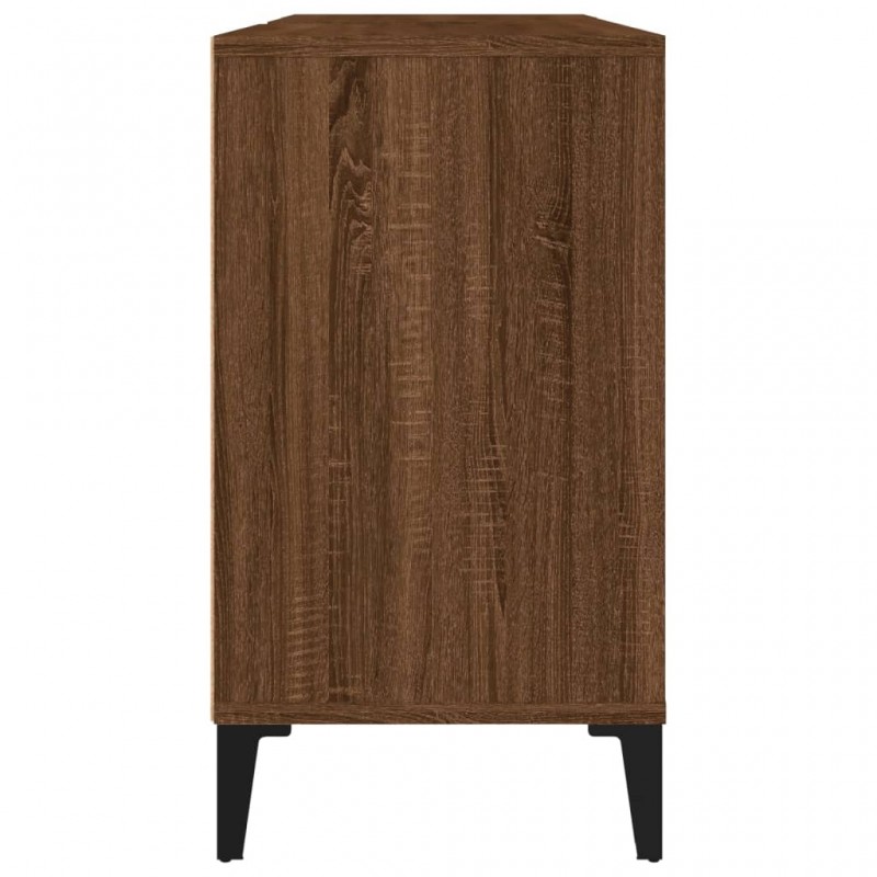 Sink Cabinet Brown Oak 80x33x60 cm Engineered Wood Sink Cabinet Brown Oak 80x33x60 cm Engineered Wood