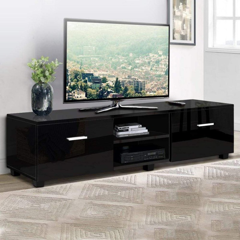Artiss Entertainment Unit TV Cabinet 140cm Black Jim Artiss Entertainment Unit TV Cabinet 140cm Black Jim