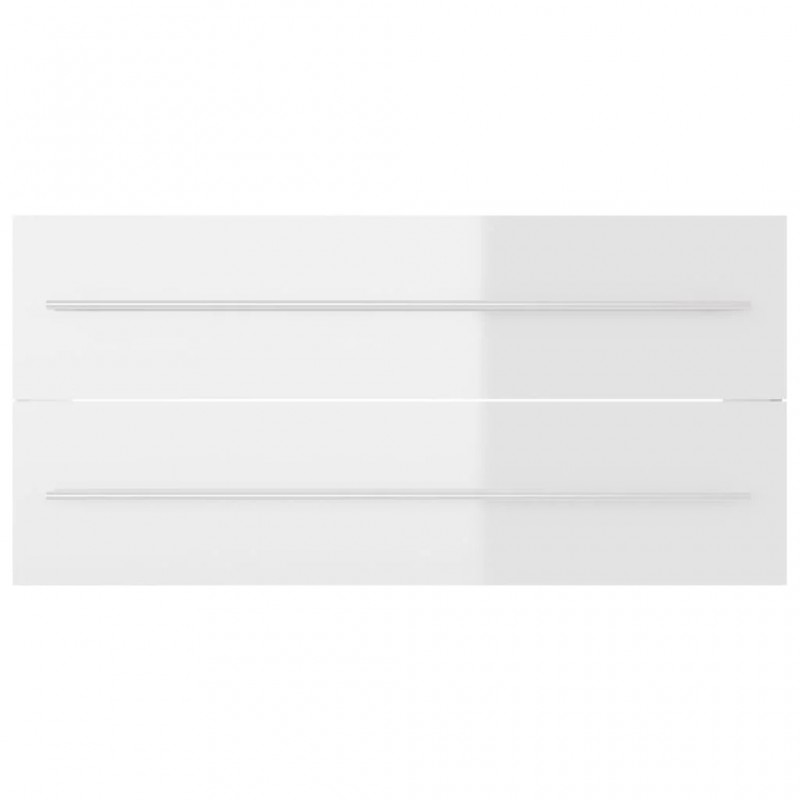 2 Piece Bathroom Furniture Set High Gloss White Engineered Wood 2 Piece Bathroom Furniture Set High Gloss White Engineered Wood