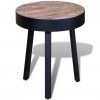 End Table Round Reclaimed Teak Wood