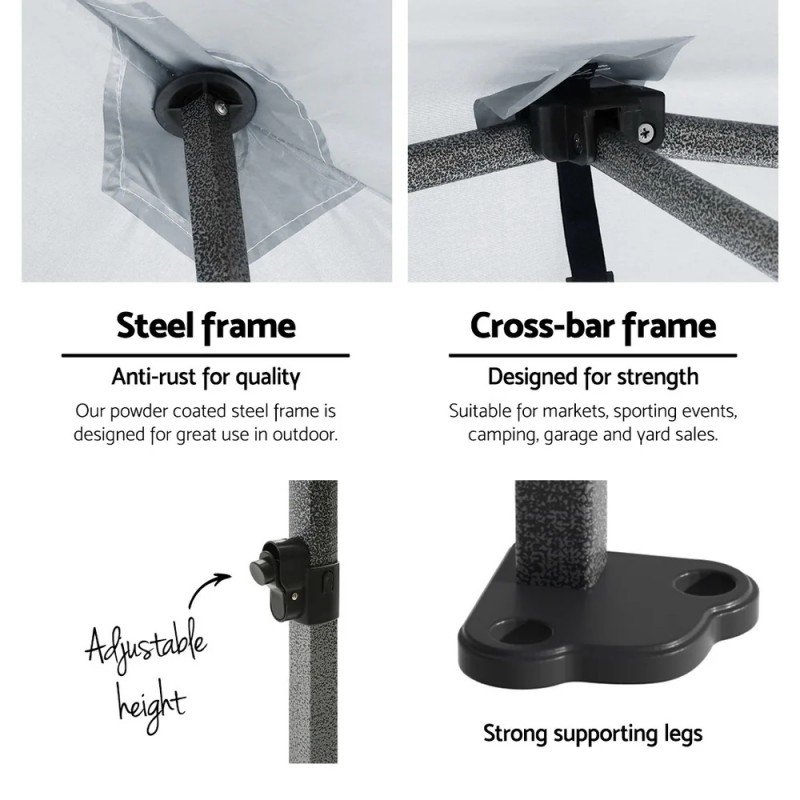 Instahut Gazebo 3x6 Pop Up Marquee Folding Tent Wedding Gazebos Camping Outdoor Shade Canopy White Instahut Gazebo 3x6 Pop Up Marquee Folding Tent Wedding Gazebos Camping Outdoor Shade Canopy White