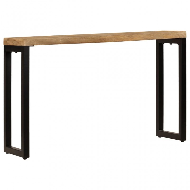 Console Table 120x35x76 cm Solid Wood Mango and Steel Console Table 120x35x76 cm Solid Wood Mango and Steel