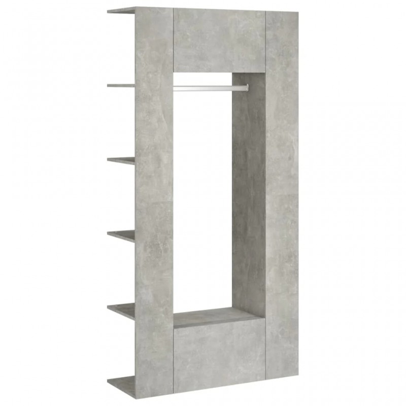 Hallway Cabinets 2 pcs Concrete Grey Engineered Wood Hallway Cabinets 2 pcs Concrete Grey Engineered Wood