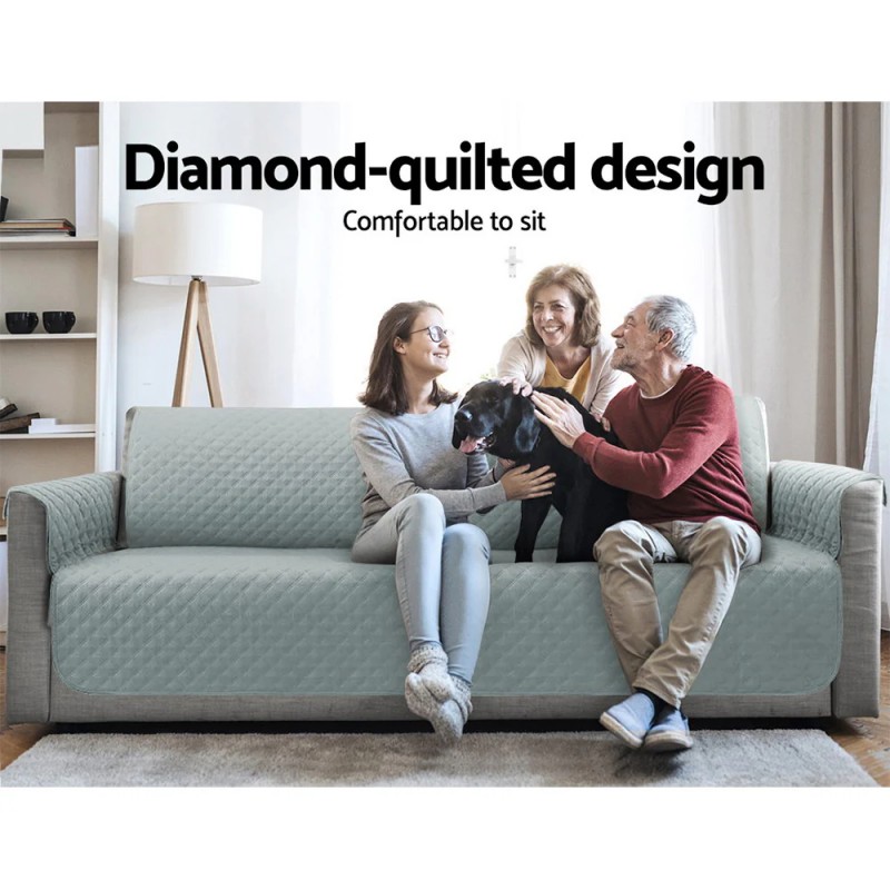 Artiss Sofa Cover Couch Covers 3 Seater 100% Water Resistant Grey Artiss Sofa Cover Couch Covers 3 Seater 100% Water Resistant Grey