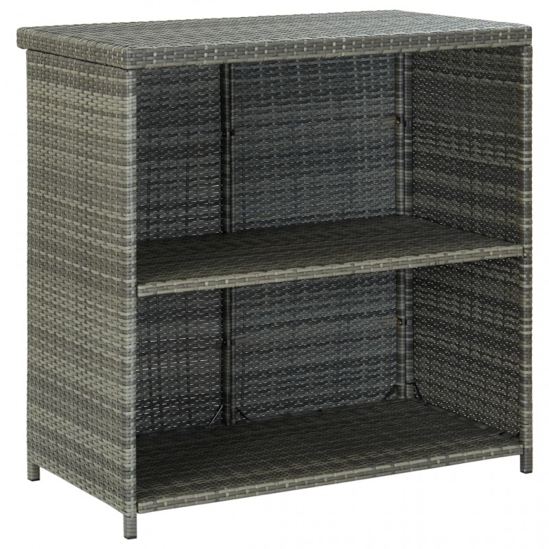 3 Piece Bar Set Poly Rattan Grey 3 Piece Bar Set Poly Rattan Grey