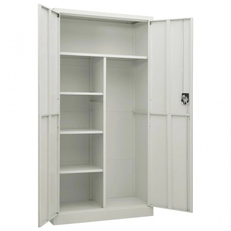 Locker Cabinet Light Grey 90x40x180 cm Steel Locker Cabinet Light Grey 90x40x180 cm Steel