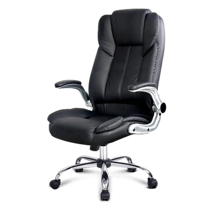 Artiss Executive Office Chair Leather Tilt Black Artiss Executive Office Chair Leather Tilt Black