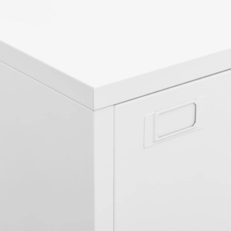 Industrial Storage Chest White 75x40x115 cm Metal Industrial Storage Chest White 75x40x115 cm Metal