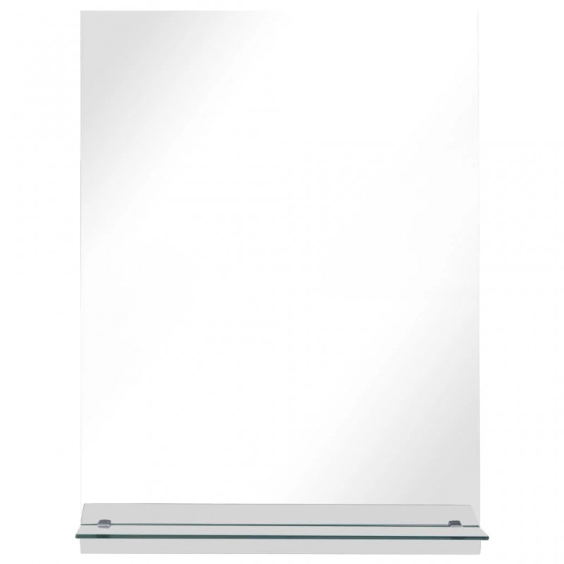 Wall Mirror with Shelf 50x70 cm Tempered Glass Wall Mirror with Shelf 50x70 cm Tempered Glass