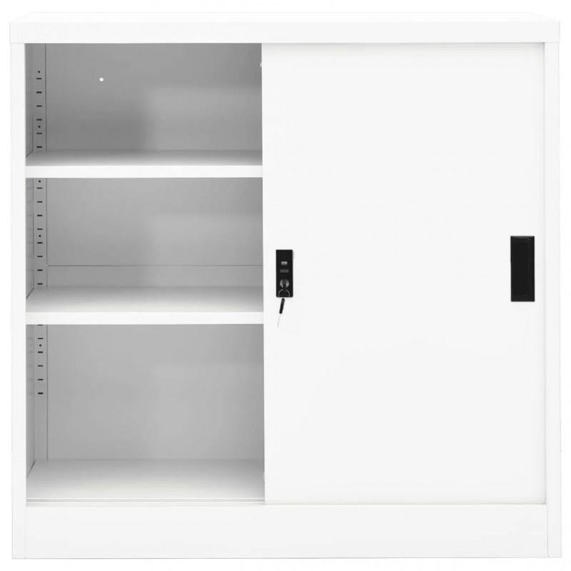 Office Cabinet with Sliding Door White 90x40x90 cm Steel Office Cabinet with Sliding Door White 90x40x90 cm Steel