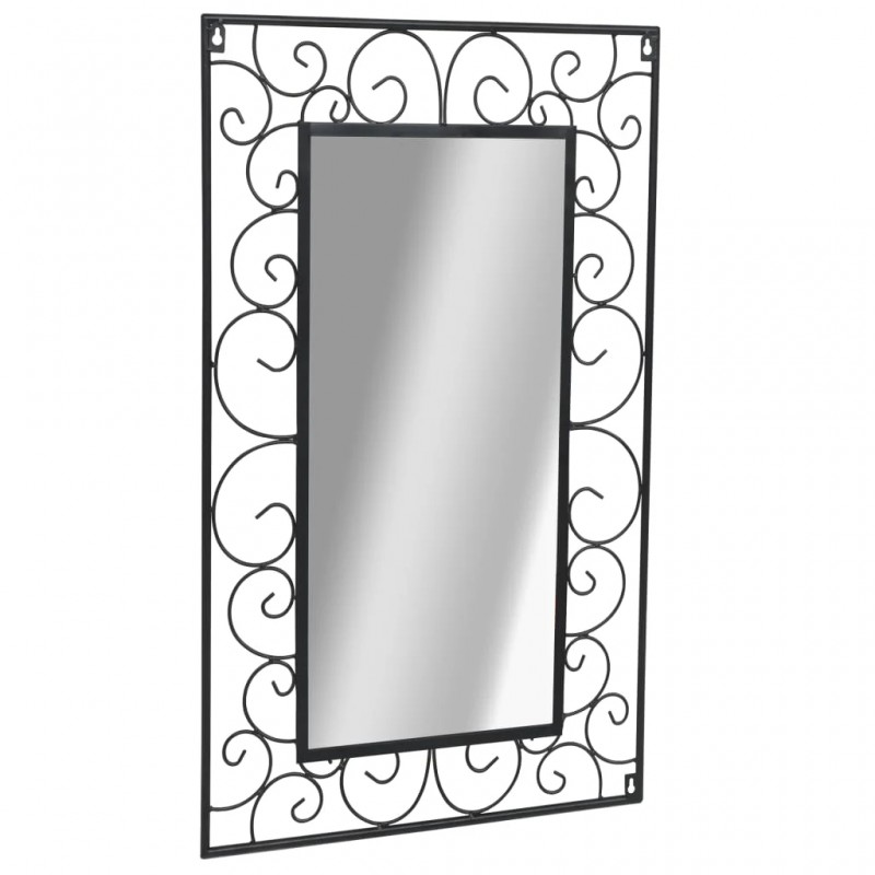 Wall Mirror Rectangular 50x80 cm Black Wall Mirror Rectangular 50x80 cm Black