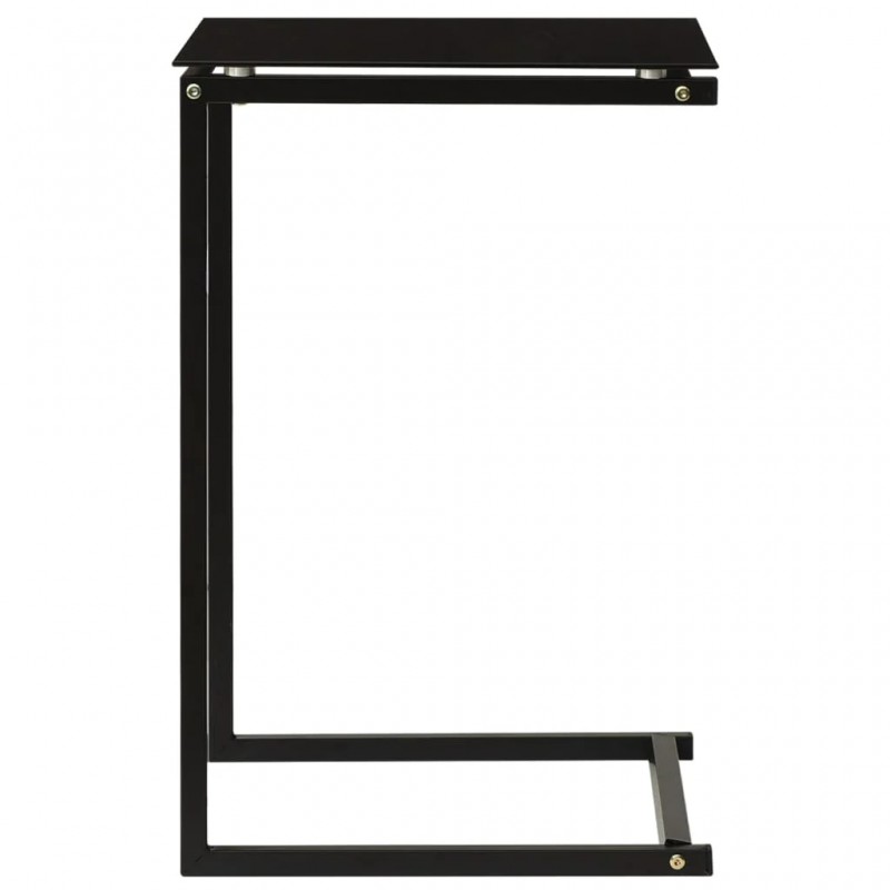 Side Table Black 40x40x60 cm Tempered Glass Side Table Black 40x40x60 cm Tempered Glass