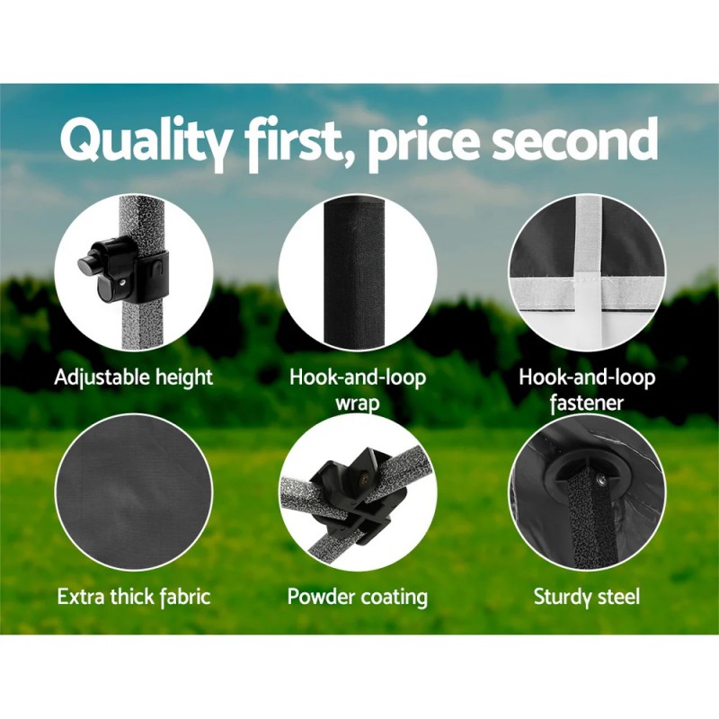 Instahut Gazebo 3x6 Pop Up Marquee Folding Tent Wedding Gazebos Camping Outdoor Shade Canopy Black Instahut Gazebo 3x6 Pop Up Marquee Folding Tent Wedding Gazebos Camping Outdoor Shade Canopy Black