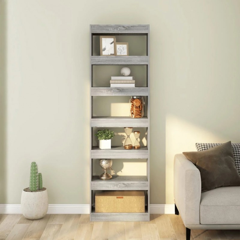 Book Cabinet/Room Divider Grey Sonoma 60x30x198 cm Book Cabinet/Room Divider Grey Sonoma 60x30x198 cm