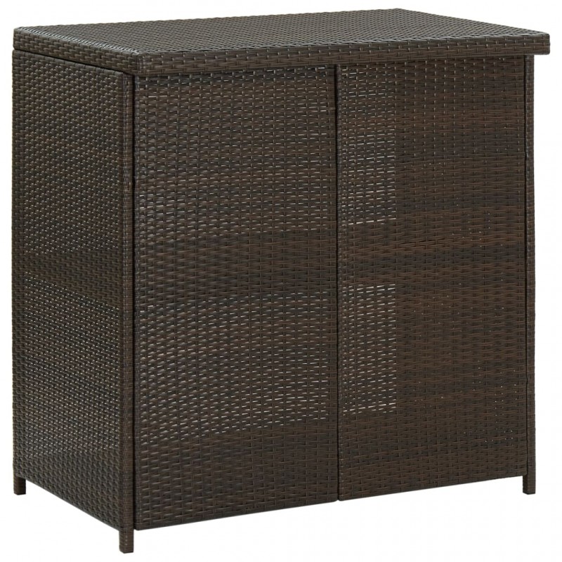 3 Piece Bar Set Poly Rattan Brown 3 Piece Bar Set Poly Rattan Brown
