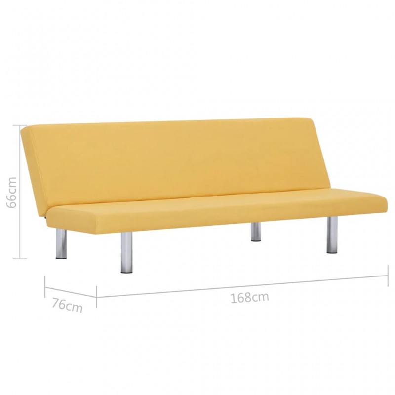 Sofa Bed Yellow Polyester Sofa Bed Yellow Polyester