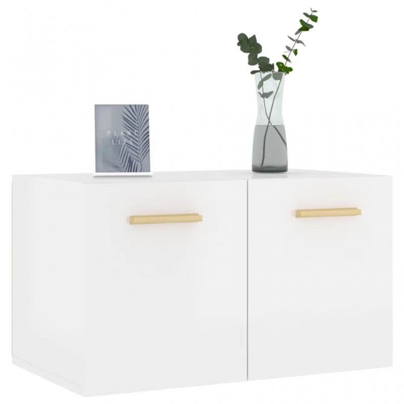 Wall Cabinet High Gloss White 60x 36.5x35 cm Engineered Wood Wall Cabinet High Gloss White 60x 36.5x35 cm Engineered Wood