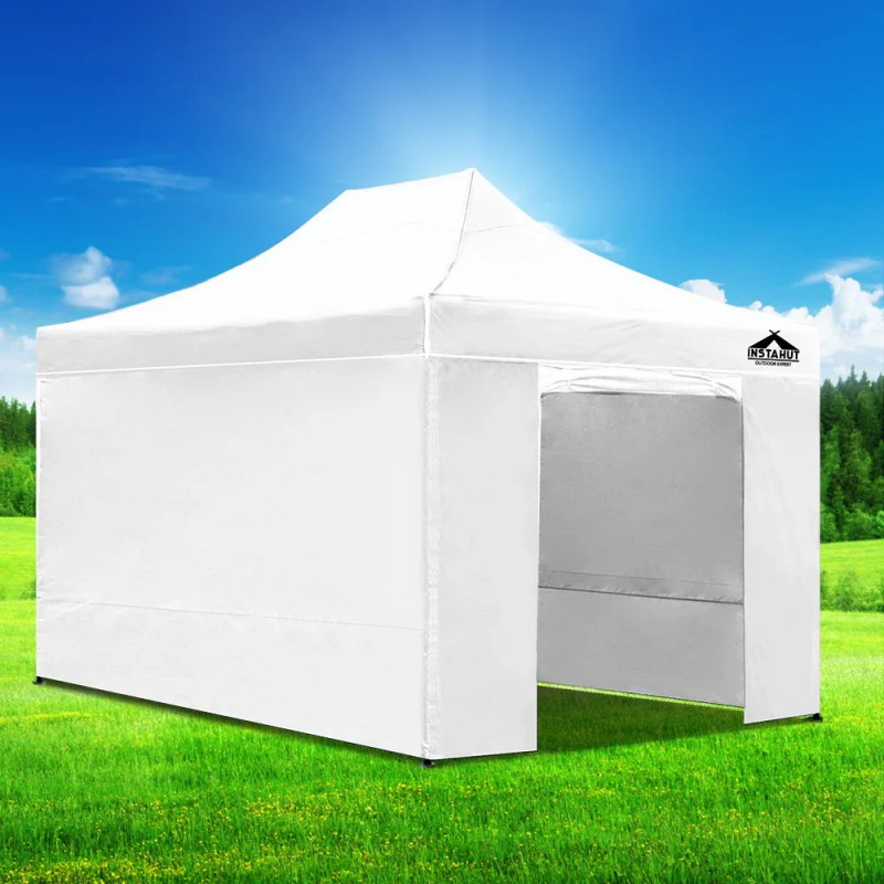 Instahut Gazebo 3x4.5 Pop Up Marquee Folding Tent Wedding Gazebos Camping Outdoor Shade Canopy White Instahut Gazebo 3x4.5 Pop Up Marquee Folding Tent Wedding Gazebos Camping Outdoor Shade Canopy White