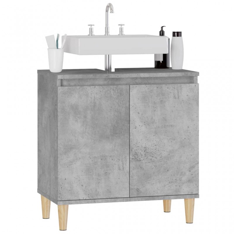 Sink Cabinet Concrete Grey 58x33x60 cm Engineered Wood Sink Cabinet Concrete Grey 58x33x60 cm Engineered Wood