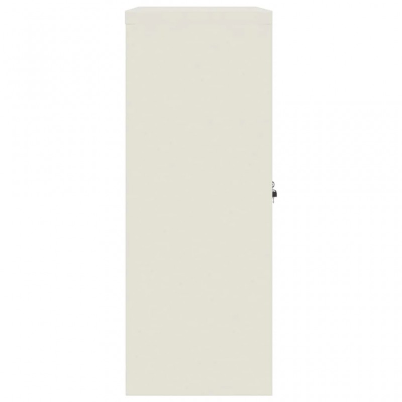 File Cabinet White 90x40x105 cm Steel File Cabinet White 90x40x105 cm Steel